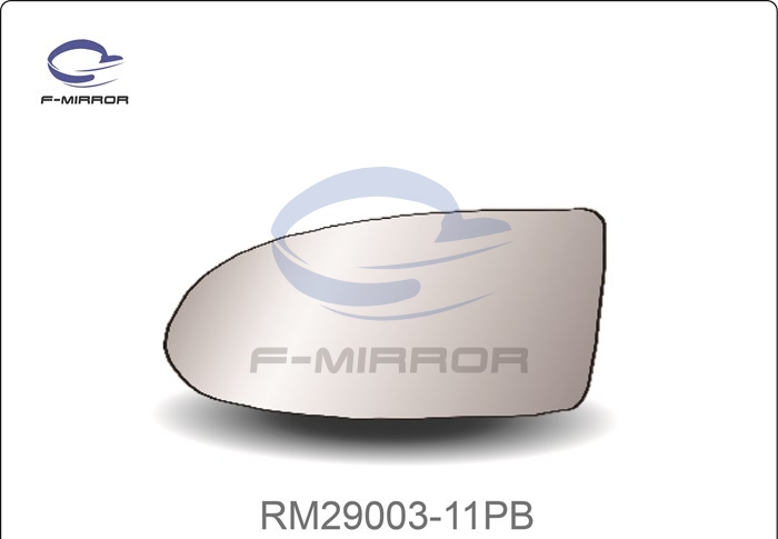 DOOR MIRROR GLASS W/PLATE