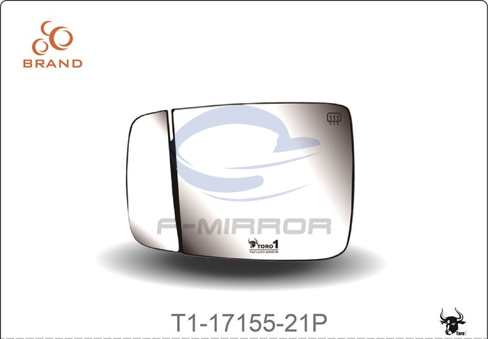 TORO1 TWO-AXIS MIRROR GLASS W/PLATE,OE STYLE FITTING